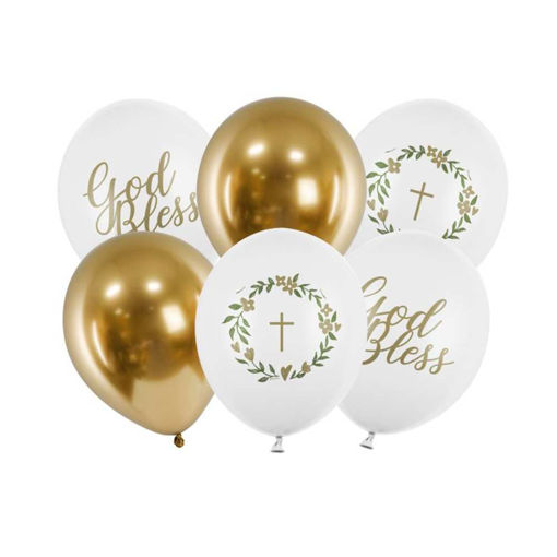Picture of LATEX BALLOONS RELIGIOUS ASSORTED 11 INCH - 6 PACK